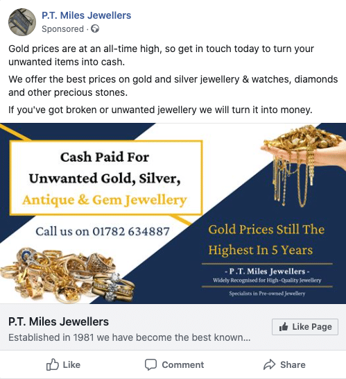 We Buy Gold-page likes