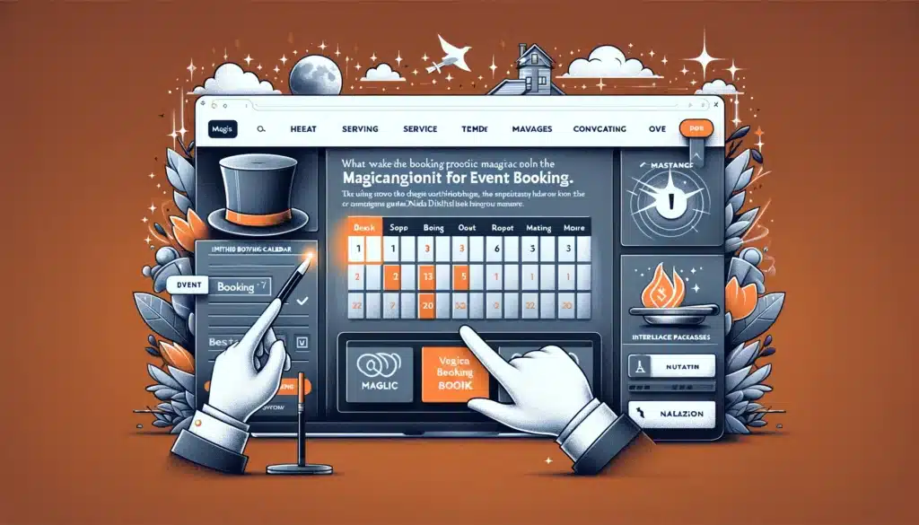 Image emphasizing the functionality of a magician's website for event bookings