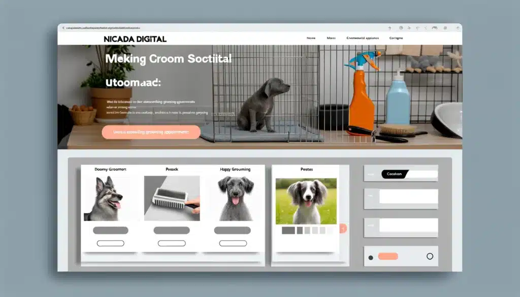 Web Design for Animal Groomers - Image visualizing the booking system aspect of an animal groomer's website