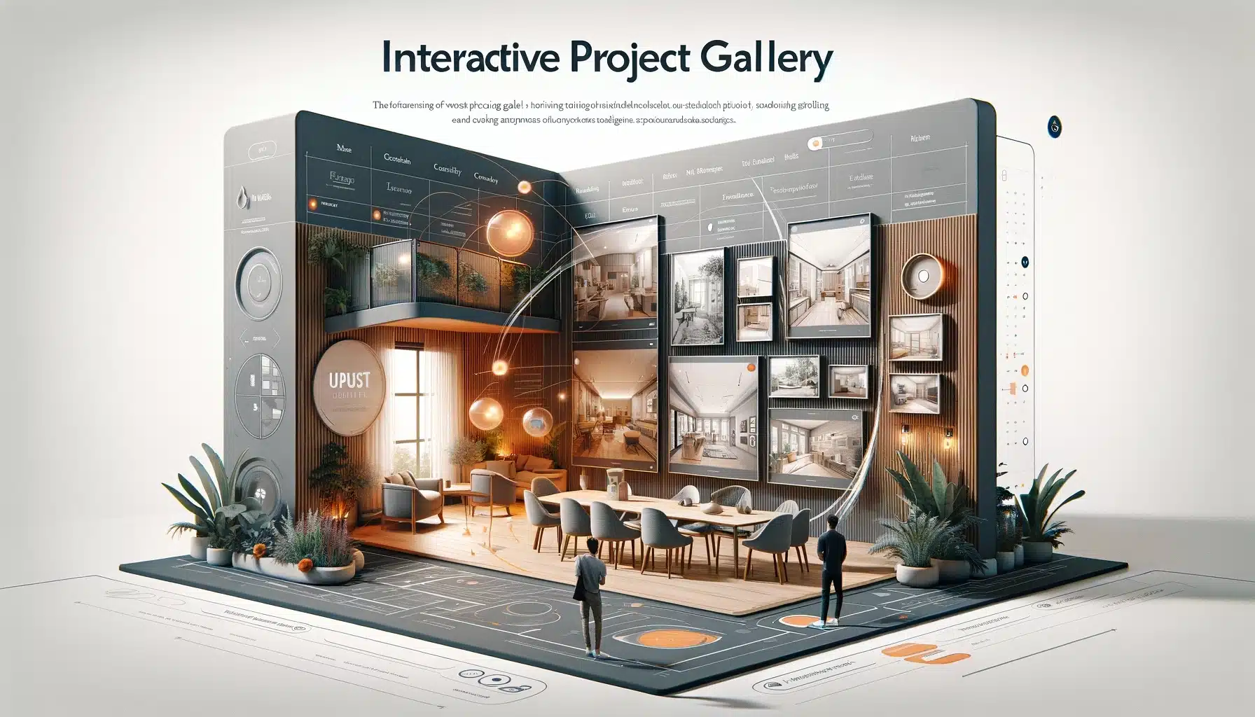 Web Design for Interior Designers -image showcasing the feature of an interactive project gallery on an interior designer's website